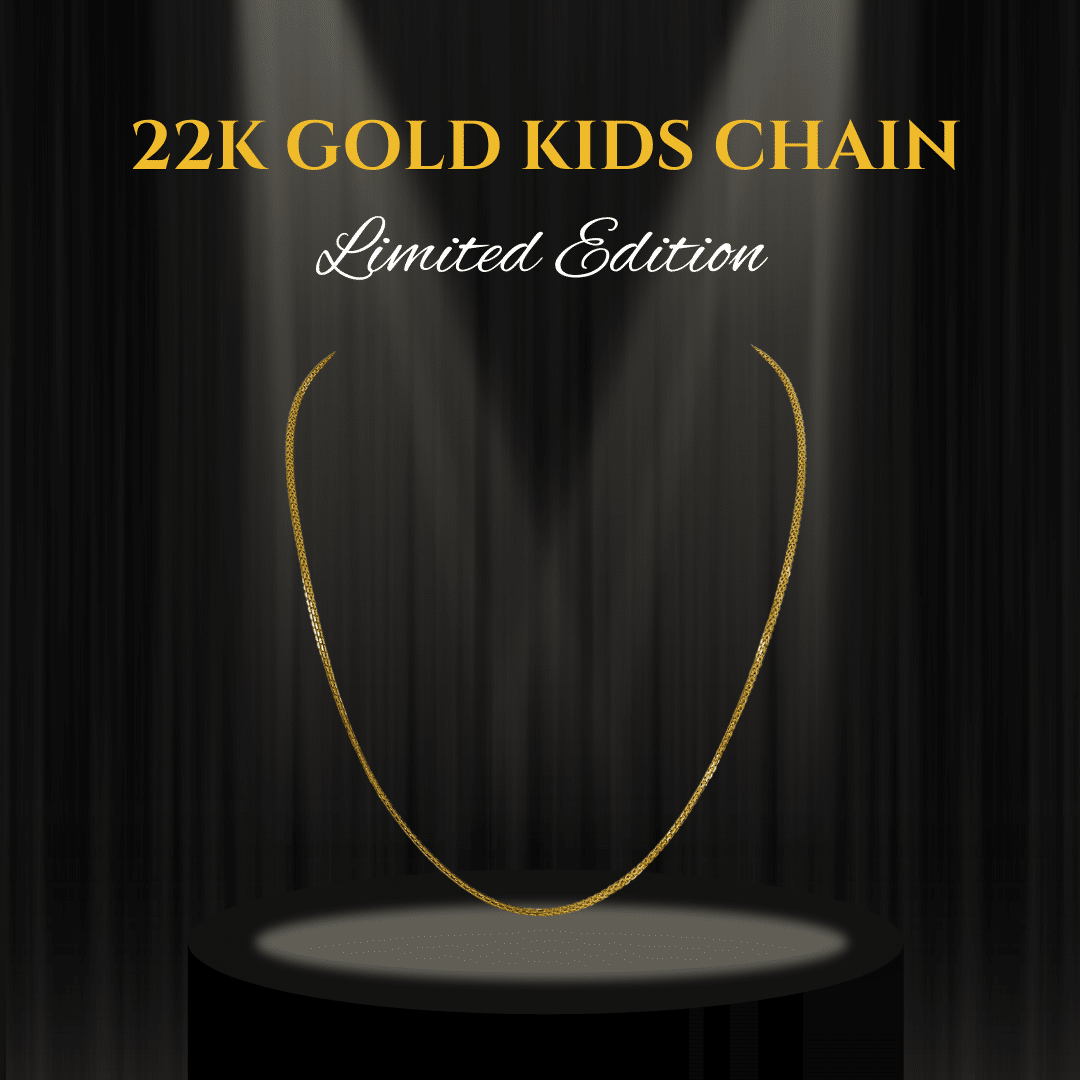 1 Adorable 22K Gold Thin Chain for Kids - 3.10g