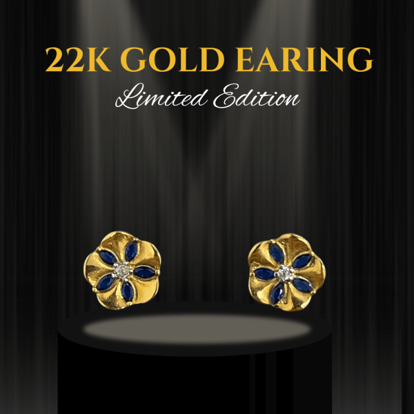 Classic 22K Gold Stud Earrings - 2.38g