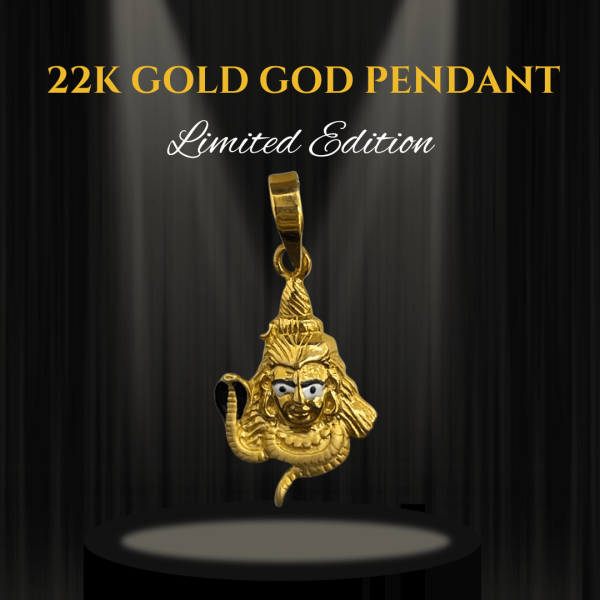 Divine 22K Gold Shivji Pendant - 1.50g