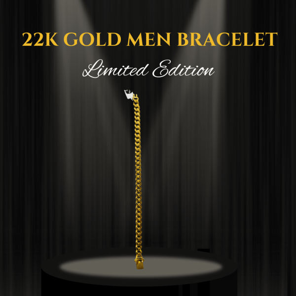 Sophisticated 22K Gold Men Bracelet - 13.86g