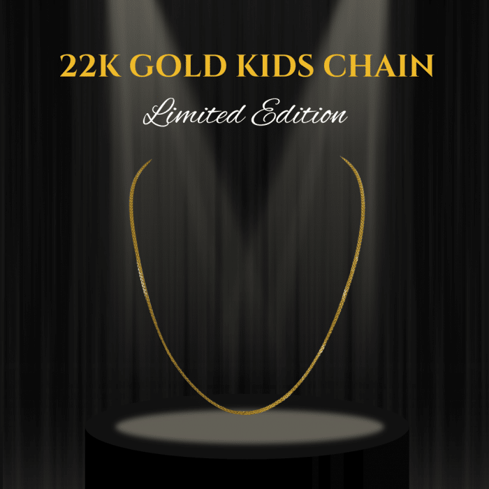 Adorable 22K Gold Thin Chain for Kids - 3.10g