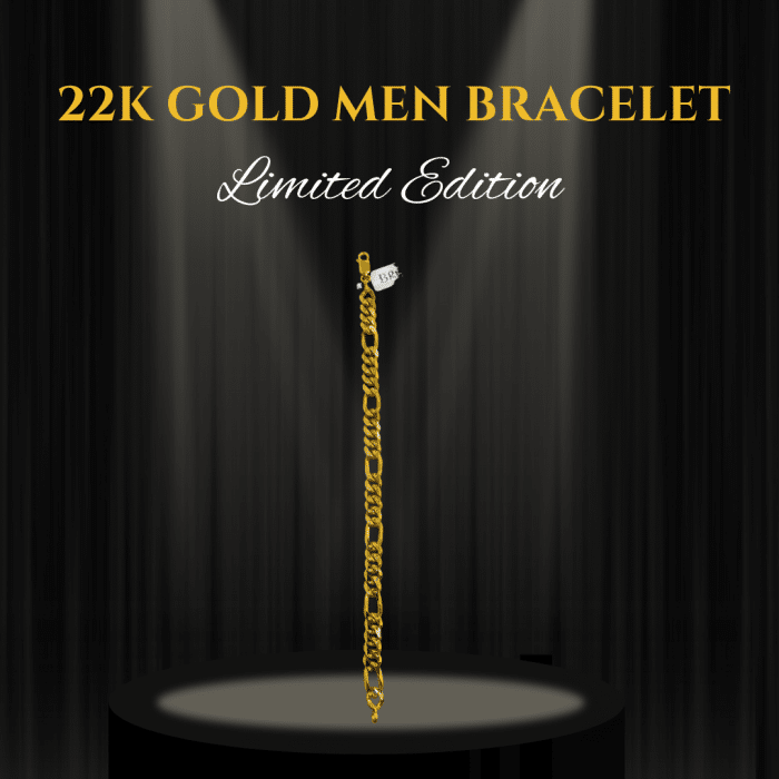 Regal 22K Gold Men Bracelet - 33.05g