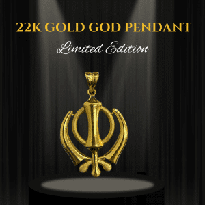 Vibrant 22K Gold Punjabi Pendant - 6.32g