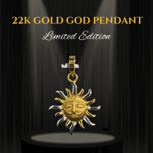 Radiant 22K Gold Sun Pendant - 3.62g
