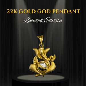 Divine 22K Gold Pearl Ganpati Pendant - 4g